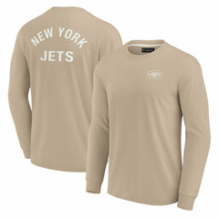 New York Jets Unisex Elements Super Soft Long Sleeve T-Shirt - Khaki discount