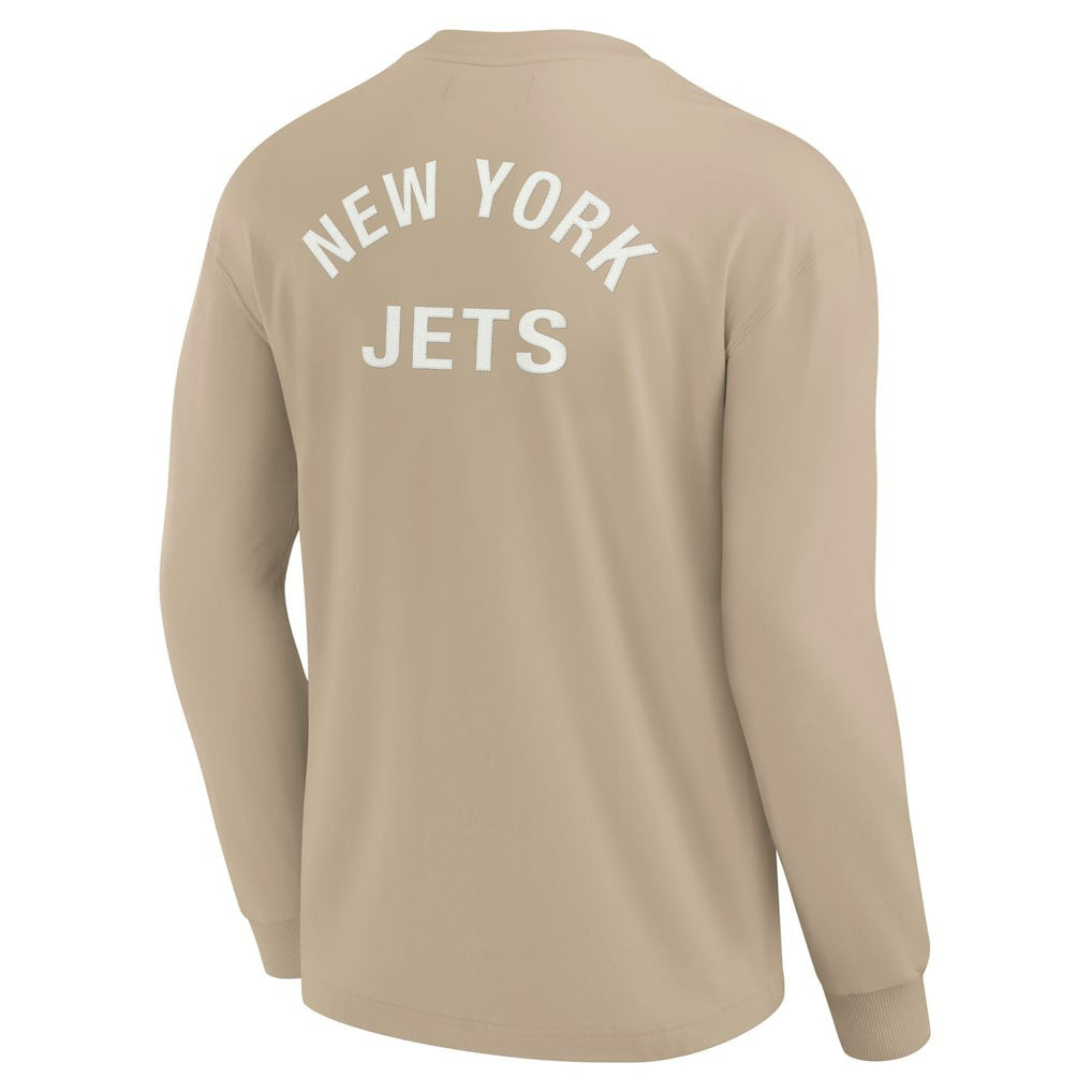 New York Jets Unisex Elements Super Soft Long Sleeve T-Shirt - Khaki discount