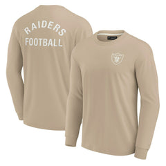 Las Vegas Raiders Unisex Elements Super Soft Long Sleeve T-Shirt - Khaki sale