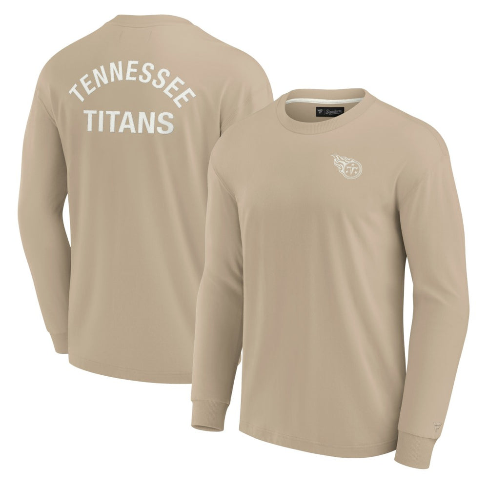 Tennessee Titans Unisex Elements Super Soft Long Sleeve T-Shirt - Khaki on sale