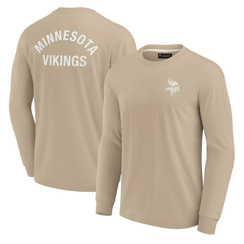Minnesota Vikings Unisex Elements Super Soft Long Sleeve T-Shirt - Khaki on sale