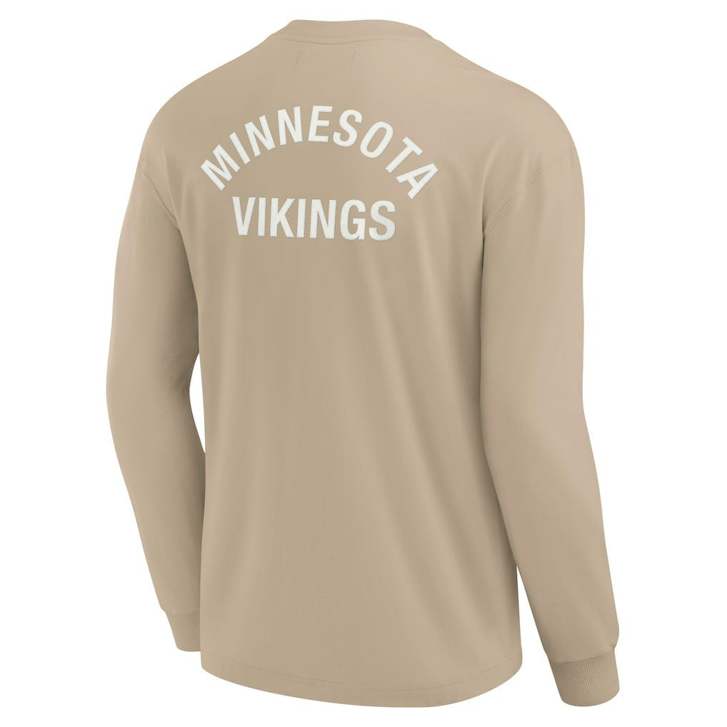 Minnesota Vikings Unisex Elements Super Soft Long Sleeve T-Shirt - Khaki on sale