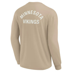 Minnesota Vikings Unisex Elements Super Soft Long Sleeve T-Shirt - Khaki on sale