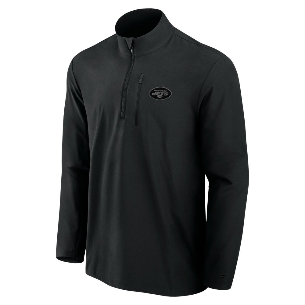 New York Jets Front Office Micro Tonal Quarter-Zip Pullover - Black sale