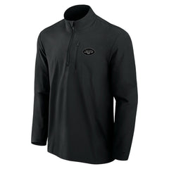 New York Jets Front Office Micro Tonal Quarter-Zip Pullover - Black sale