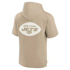 New York Jets Unisex Elements Super Soft Fleece Short Sleeve Pullover Hoodie - Khaki outlet
