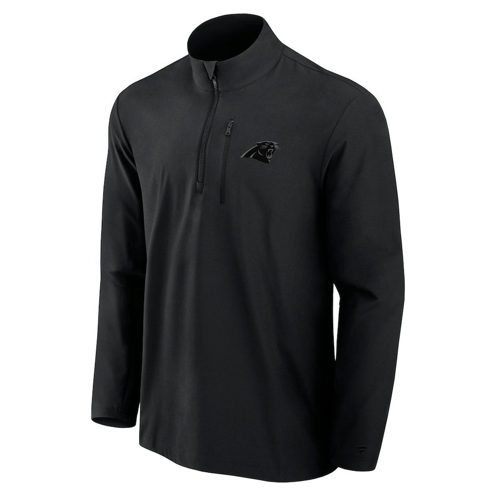 Carolina Panthers Front Office Micro Tonal Quarter-Zip Pullover - Black sale