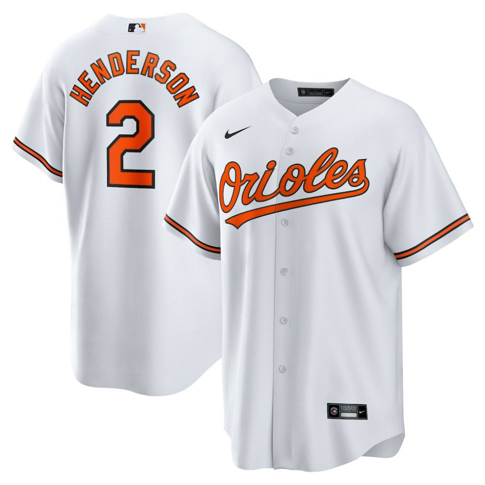 Gunnar Henderson Baltimore Orioles Home Replica Player Jersey White