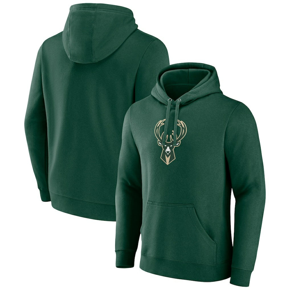 Milwaukee Bucks Primary Logo Pullover Hoodie - Hunter Green shop
