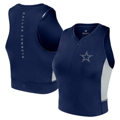 Dallas Cowboys Women's Studio Fitted Gym Tank Top - Navy for sale