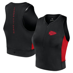 Kansas City Chiefs Women's Studio Fitted Gym Tank Top - Black sale