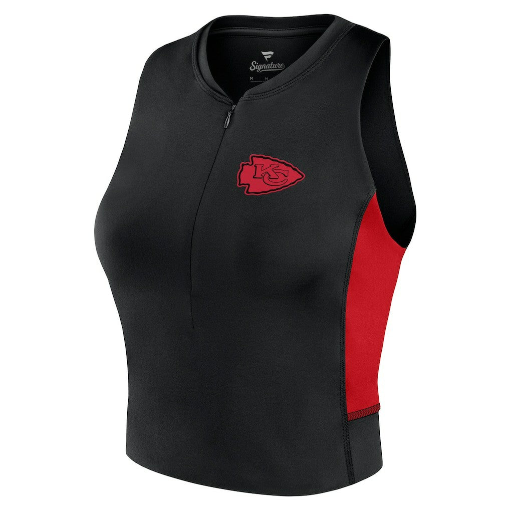 Kansas City Chiefs Women's Studio Fitted Gym Tank Top - Black sale