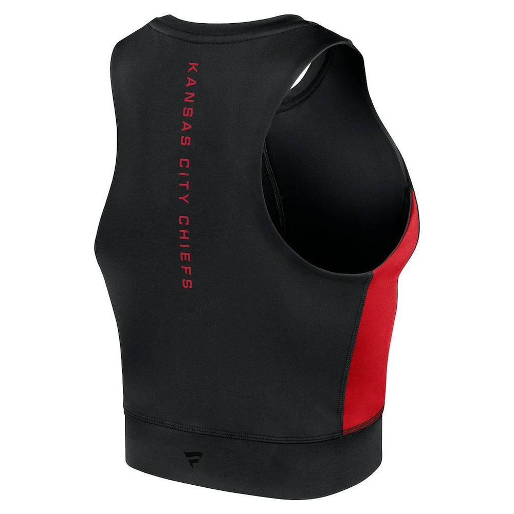 Kansas City Chiefs Women's Studio Fitted Gym Tank Top - Black sale