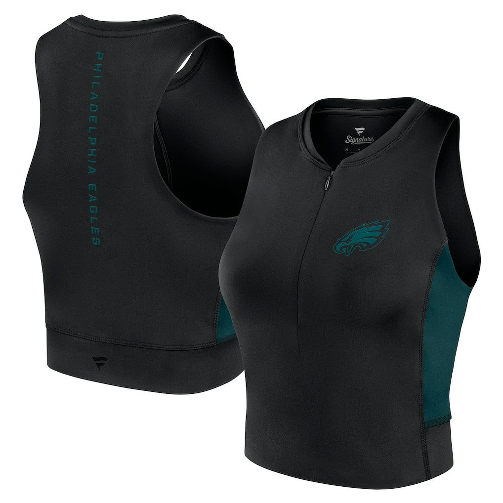Philadelphia Eagles Women's Studio Fitted Gym Tank Top - Black cheap
