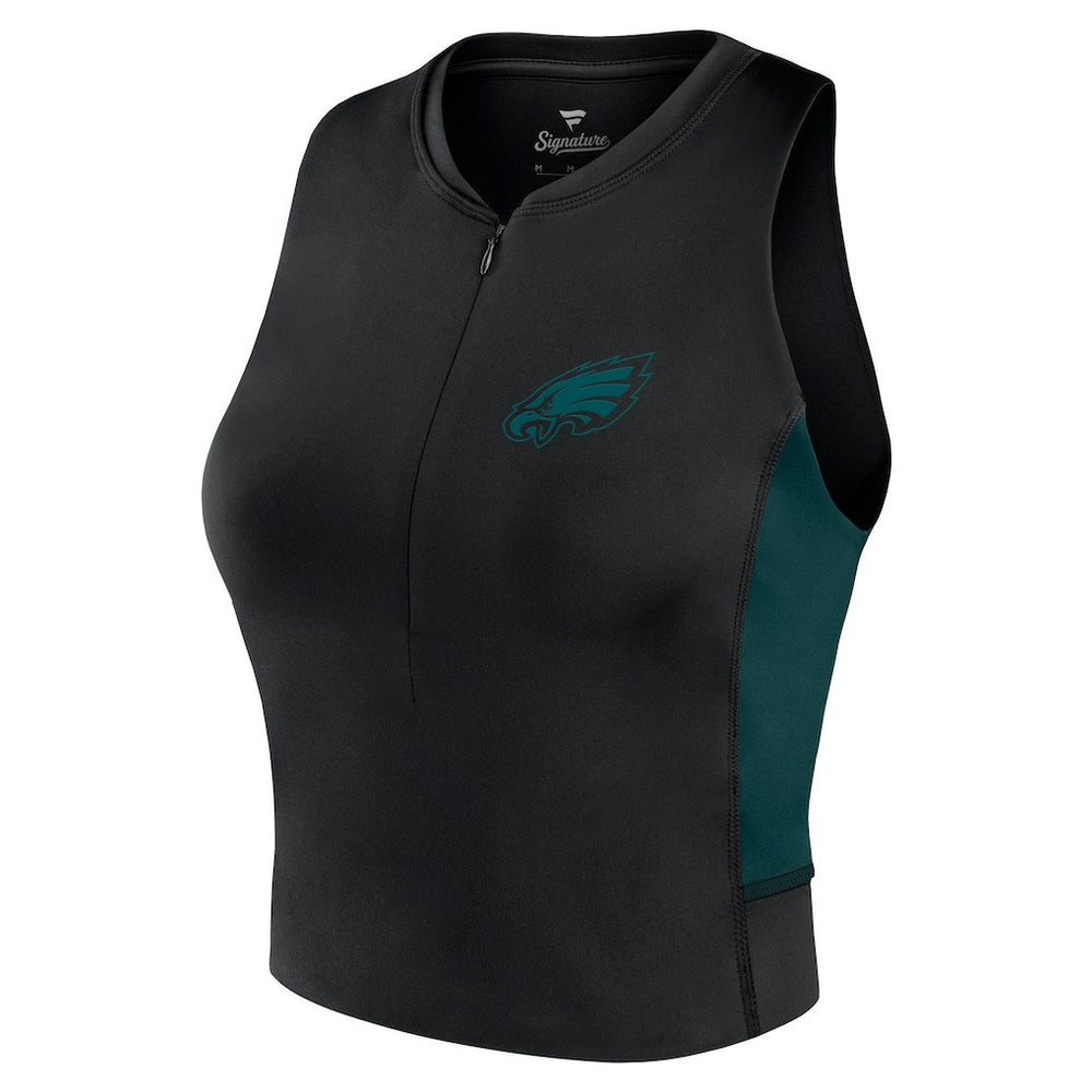 Philadelphia Eagles Women's Studio Fitted Gym Tank Top - Black cheap