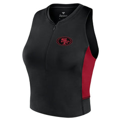 San Francisco 49ers Women's Studio Fitted Gym Tank Top - Black discount