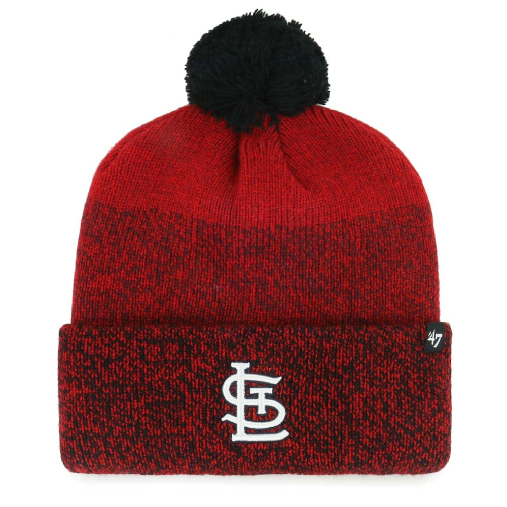 St. Louis Cardinals Darkfreeze Cuffed Knit Hat with Pom Red