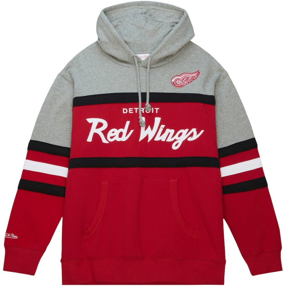 Detroit Red Wings Head Coach Pullover Hoodie - Red/Gray Hoodies