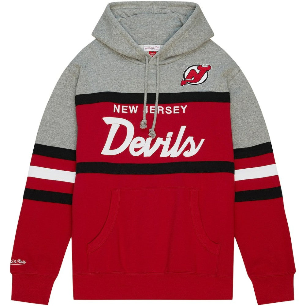New Jersey Devils Head Coach Pullover Hoodie - Red/Gray Jerseys