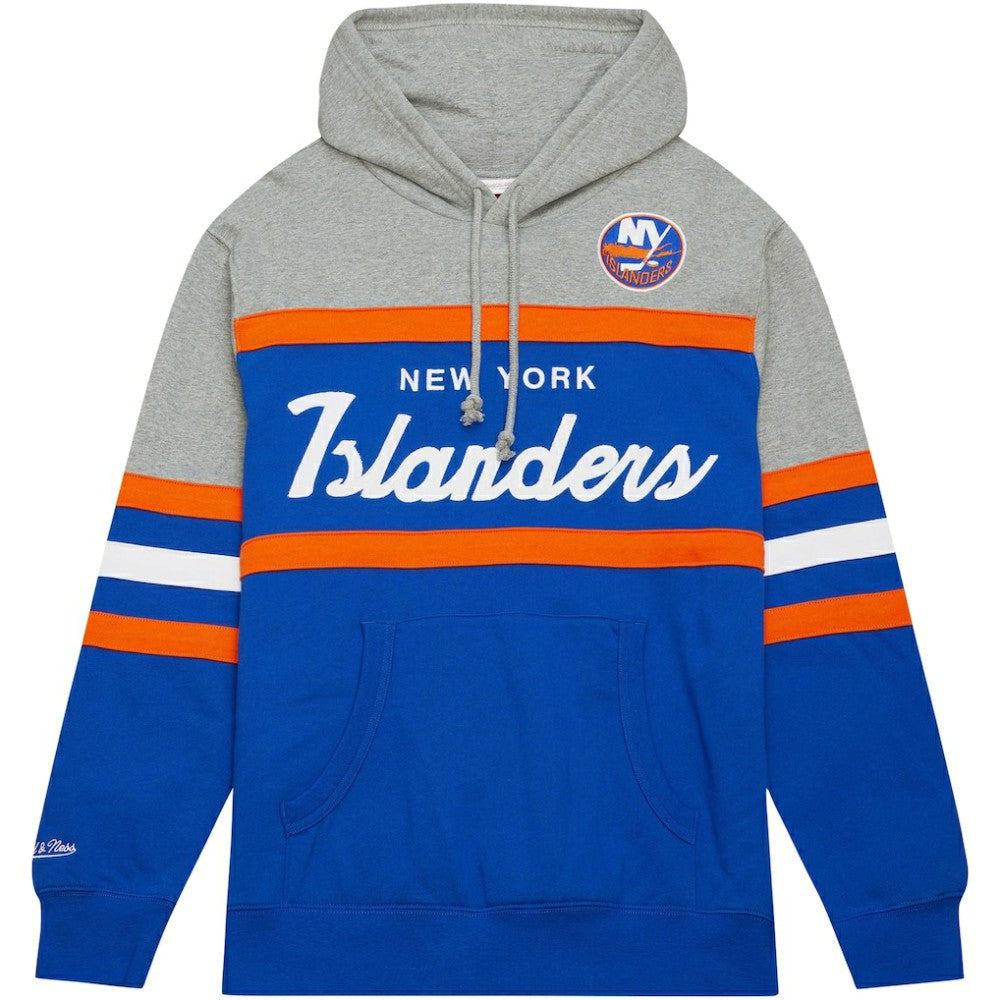New York Islanders Head Coach Pullover Hoodie - Royal/Gray Hoodies