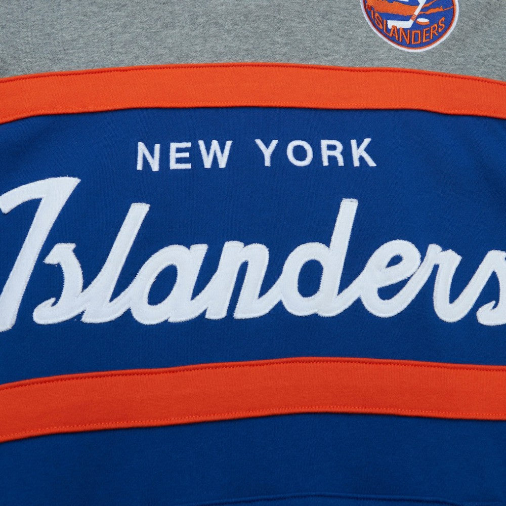 New York Islanders Head Coach Pullover Hoodie - Royal/Gray Hoodies
