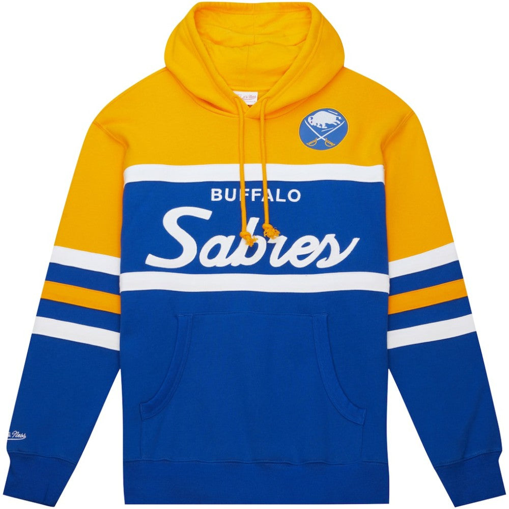 Buffalo Sabres Mitchell & Ness Head Coach Pullover Hoodie - Royal/Gold Hoodies