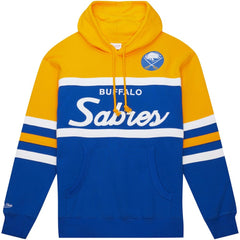 Buffalo Sabres Mitchell & Ness Head Coach Pullover Hoodie - Royal/Gold Hoodies