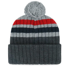 Boston Red Sox Stack Cuffed Knit Hat with Pom Gray