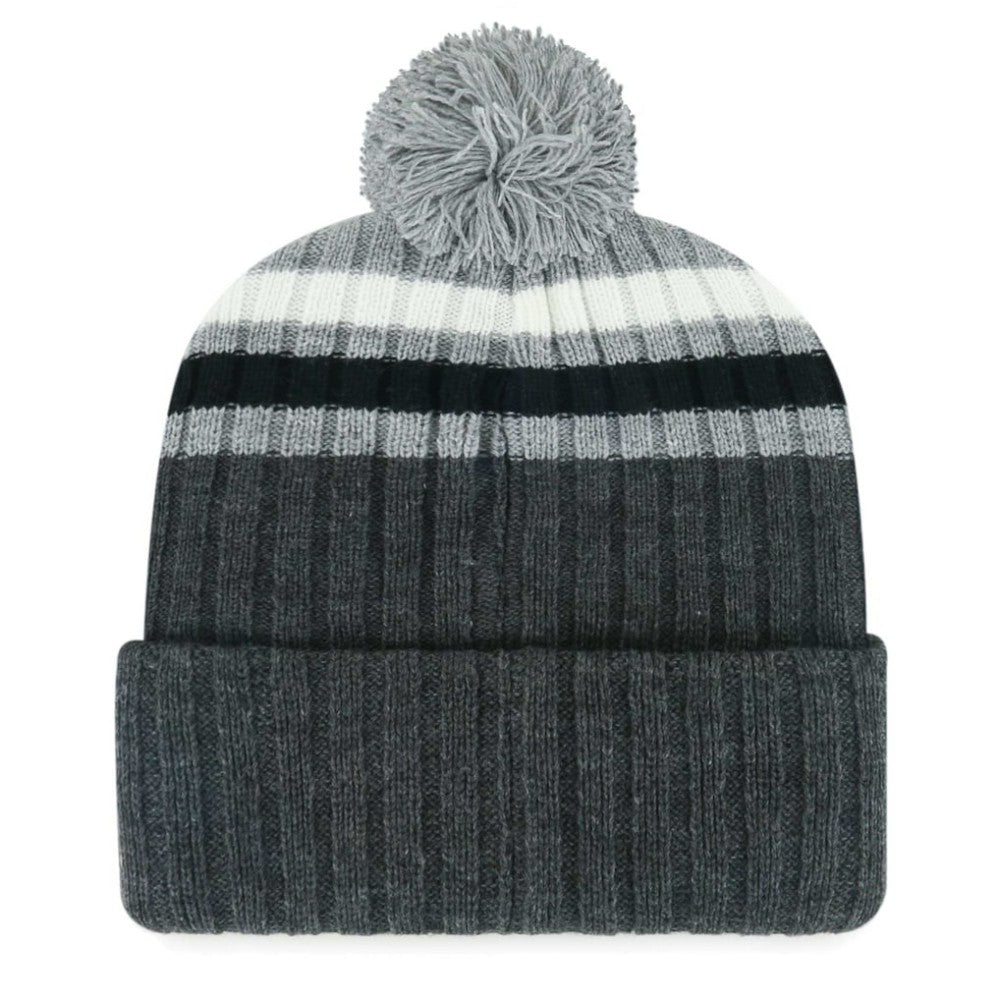 Chicago White Sox Stack Cuffed Knit Hat with Pom Gray