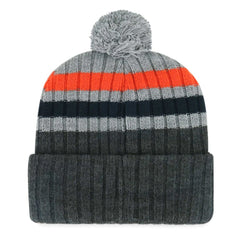 Detroit Tigers Stack Cuffed Knit Hat with Pom Gray