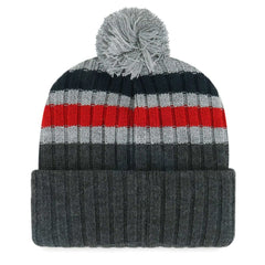 Washington Nationals Stack Cuffed Knit Hat with Pom Gray