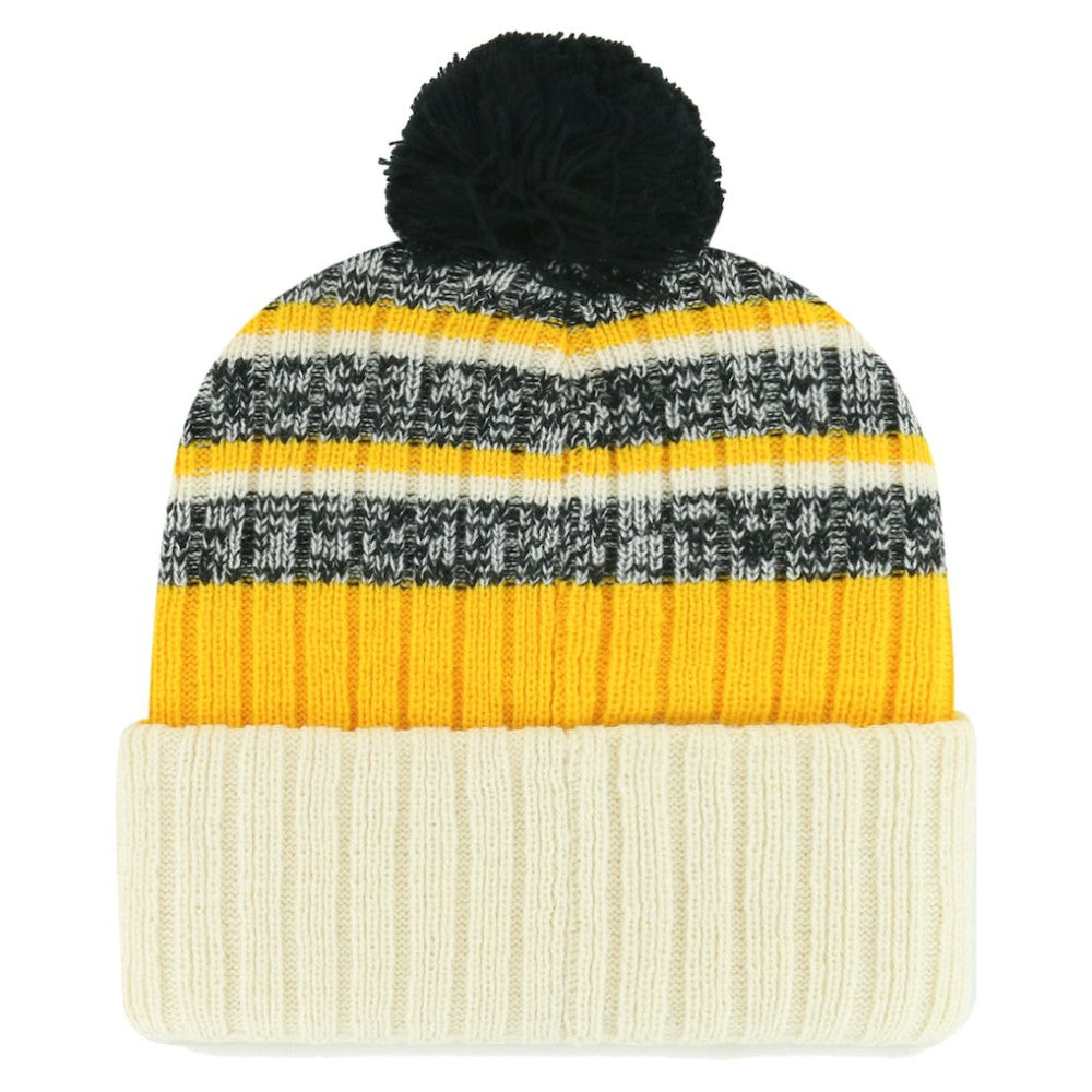 Pittsburgh Pirates Tavern Cuffed Knit Hat with Pom Natural