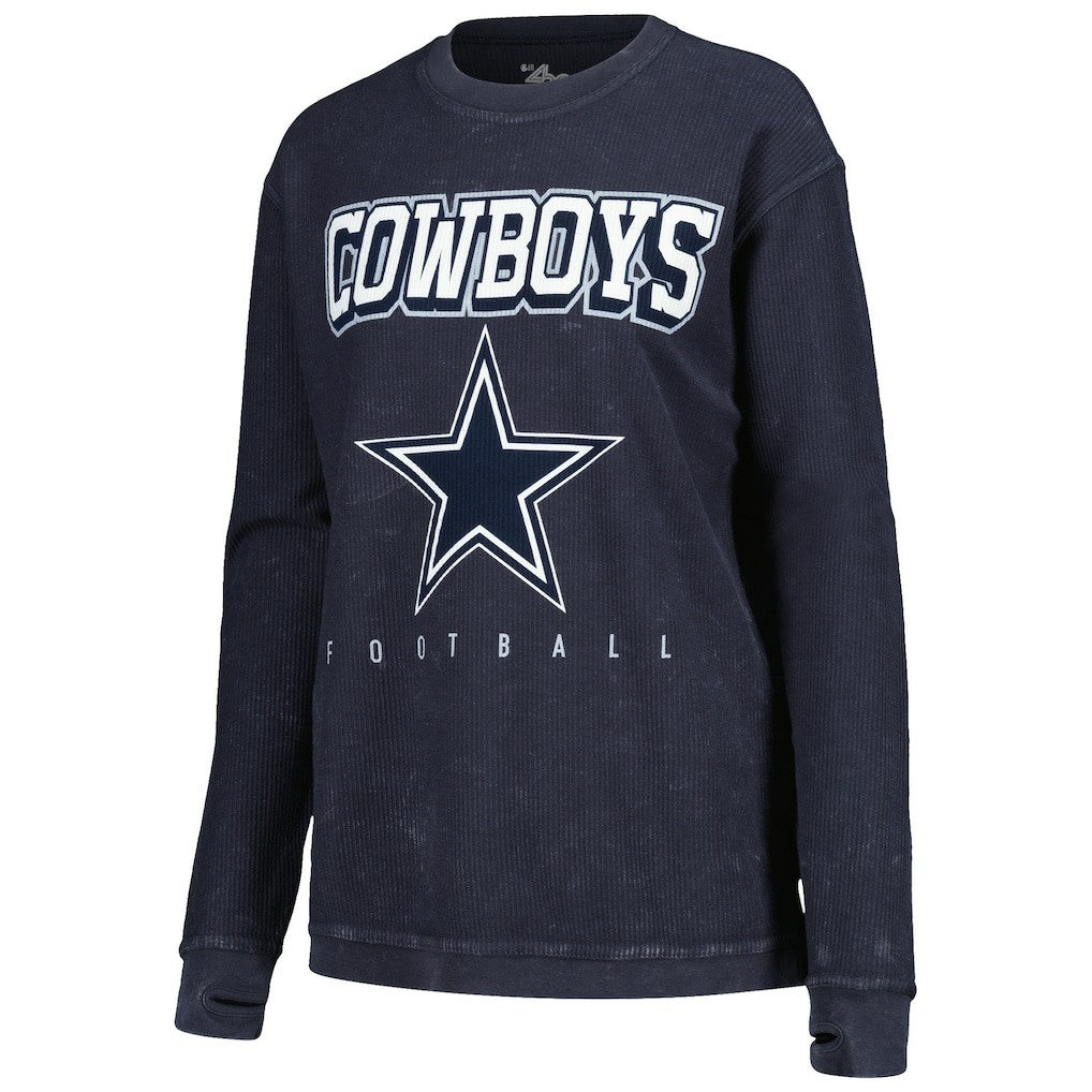 Dallas Cowboys G-III 4Her by Carl Banks Women's Comfy Cord Pullover Sweatshirt - Navy discount