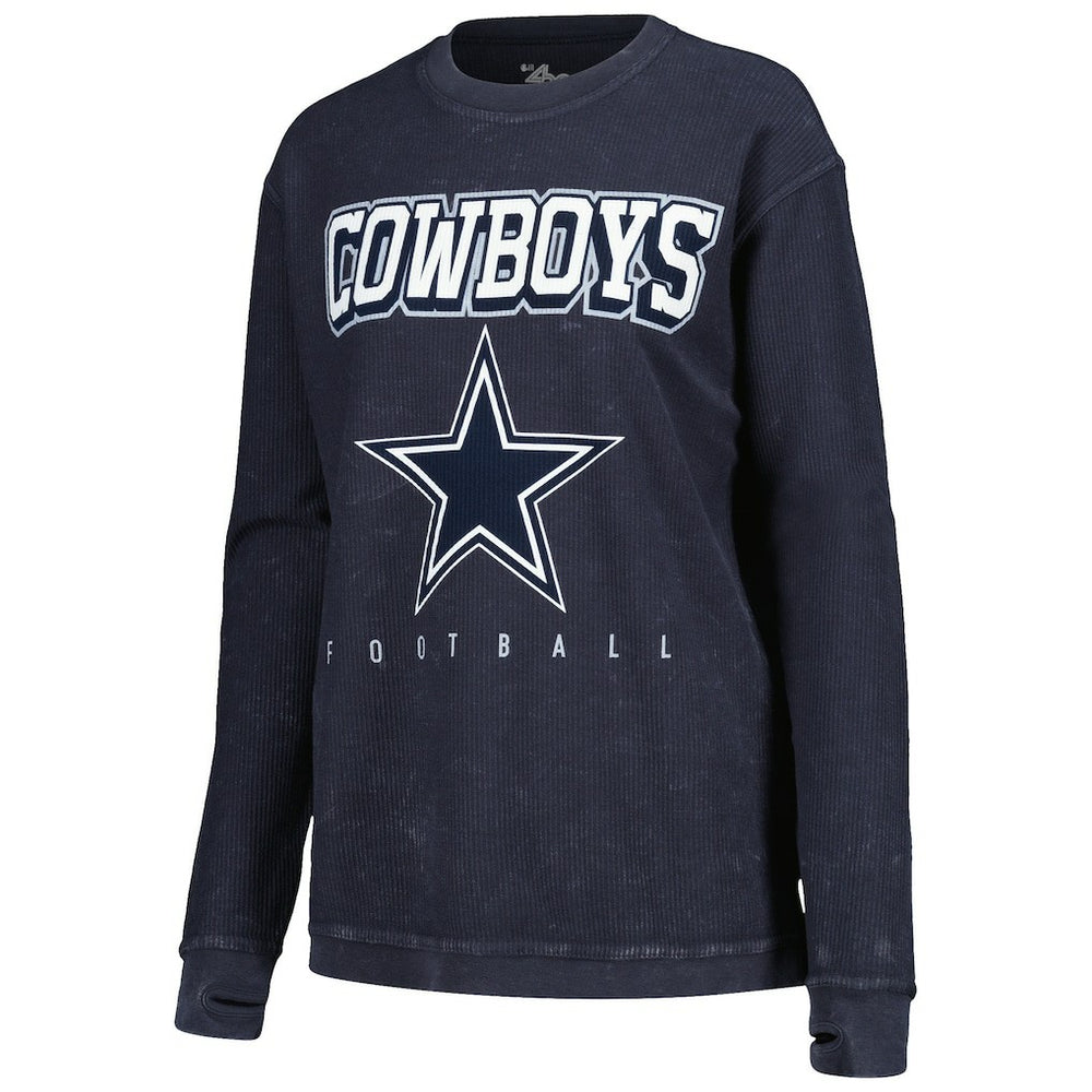 Dallas Cowboys G-III 4Her by Carl Banks Women's Comfy Cord Pullover Sweatshirt - Navy discount