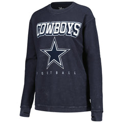 Dallas Cowboys G-III 4Her by Carl Banks Women's Comfy Cord Pullover Sweatshirt - Navy discount