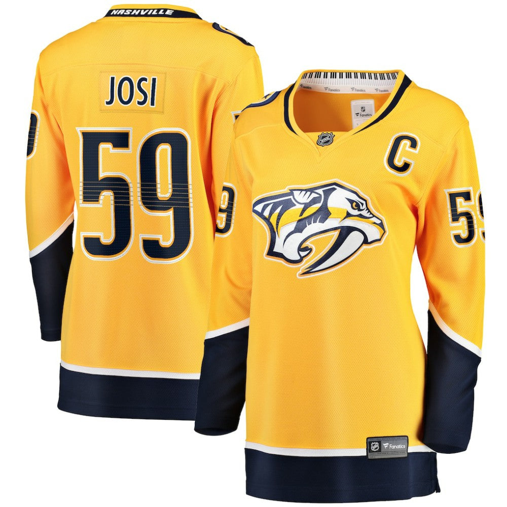 Roman Josi Nashville Predators Fanatics Women's Home Breakaway Player Jersey - Gold Jerseys