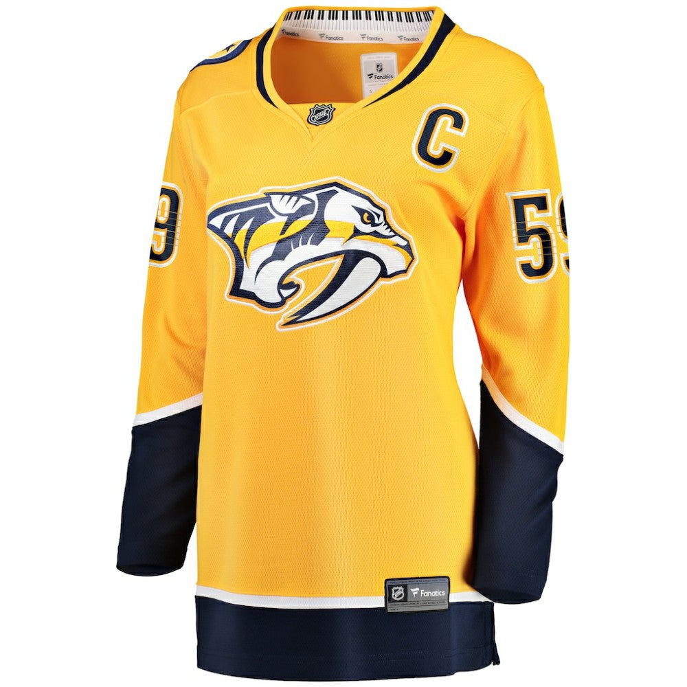 Roman Josi Nashville Predators Fanatics Women's Home Breakaway Player Jersey - Gold Jerseys