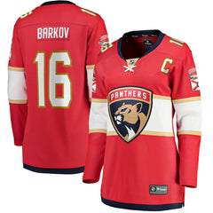 Aleksander Barkov Florida Panthers Fanatics Women's Captain Patch Home Breakaway Player Jersey - Red Jerseys