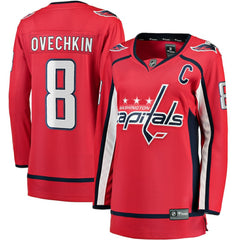 Alexander Ovechkin Washington Capitals Fanatics Women's Captain Patch Home Breakaway Player Jersey - Red Jerseys