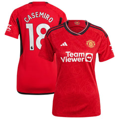 Casemiro Manchester United Women's 2023/24 Home Replica Player Jersey - Red cheap