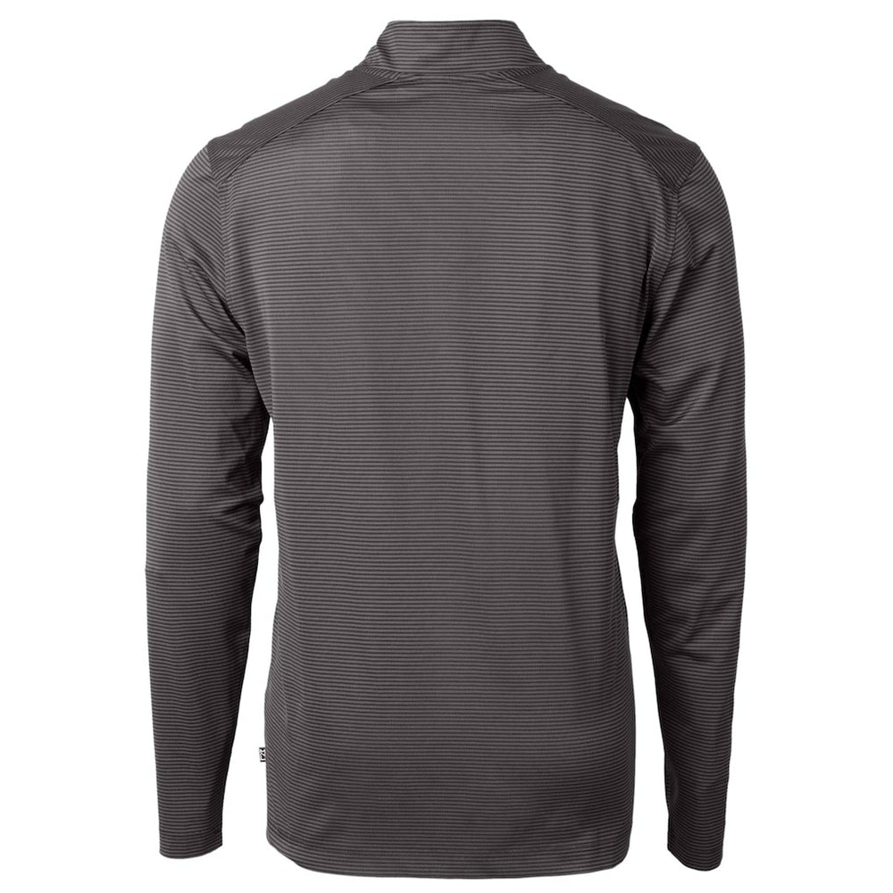 Philadelphia Eagles Cutter & Buck Gridiron Classics Big & Tall Virtue Eco Pique Micro Stripe Recycled Quarter-Zip Pullover Top - Charcoal discount