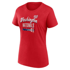 Washington Nationals Women's Logo Fitted T-Shirt Red