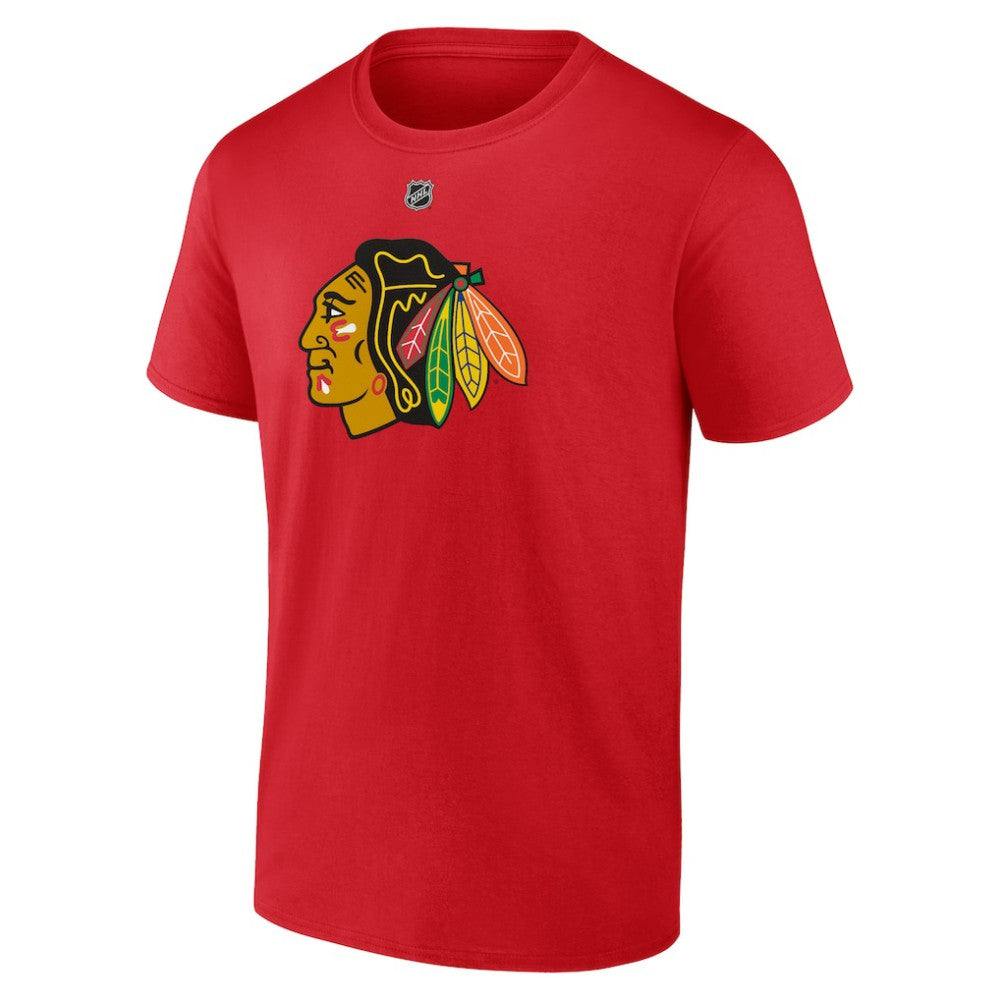 Connor Bedard Chicago Blackhawks Fanatics Authentic Stack Name & Number T-Shirt - Red T-shirts
