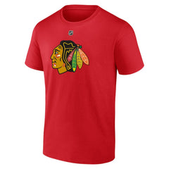 Connor Bedard Chicago Blackhawks Fanatics Authentic Stack Name & Number T-Shirt - Red T-shirts