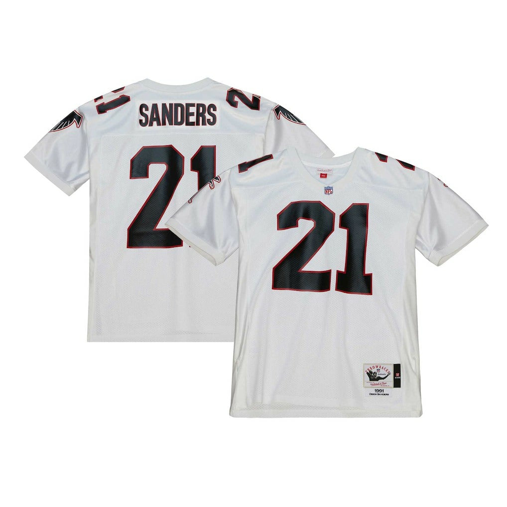 Deion Sanders Atlanta Falcons 1991 Authentic Throwback Retired Player Jersey - White online