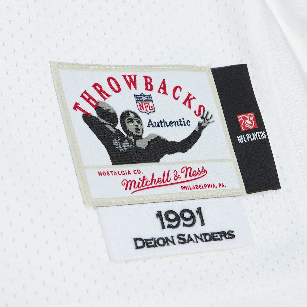 Deion Sanders Atlanta Falcons 1991 Authentic Throwback Retired Player Jersey - White online
