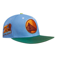 Golden State Warriors Pro Standard Retro Program 2-Tone Snapback Hat sale - Light Blue/Green for sale