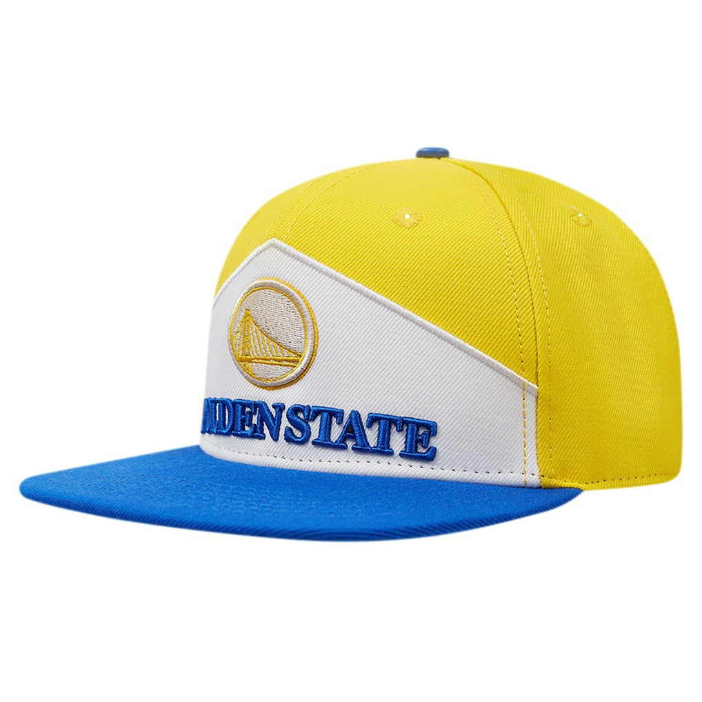 Golden State Warriors Pro Standard Pinch Chevron Adjustable Hat sale - Gold/Royal cheap