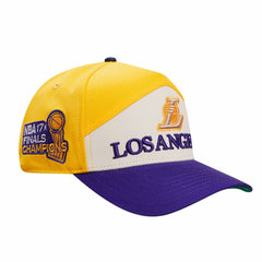 Los Angeles Lakers Pro Standard Pinch Chevron Adjustable Hat - Gold/Purple for sale