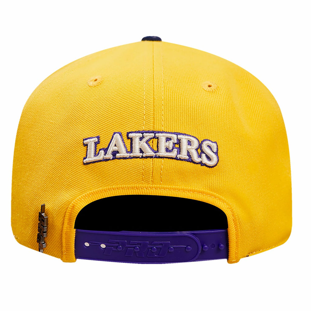 Los Angeles Lakers Pro Standard Pinch Chevron Adjustable Hat - Gold/Purple for sale